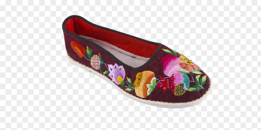 An Embroidered Shoes Embroidery Shoe Craft PNG