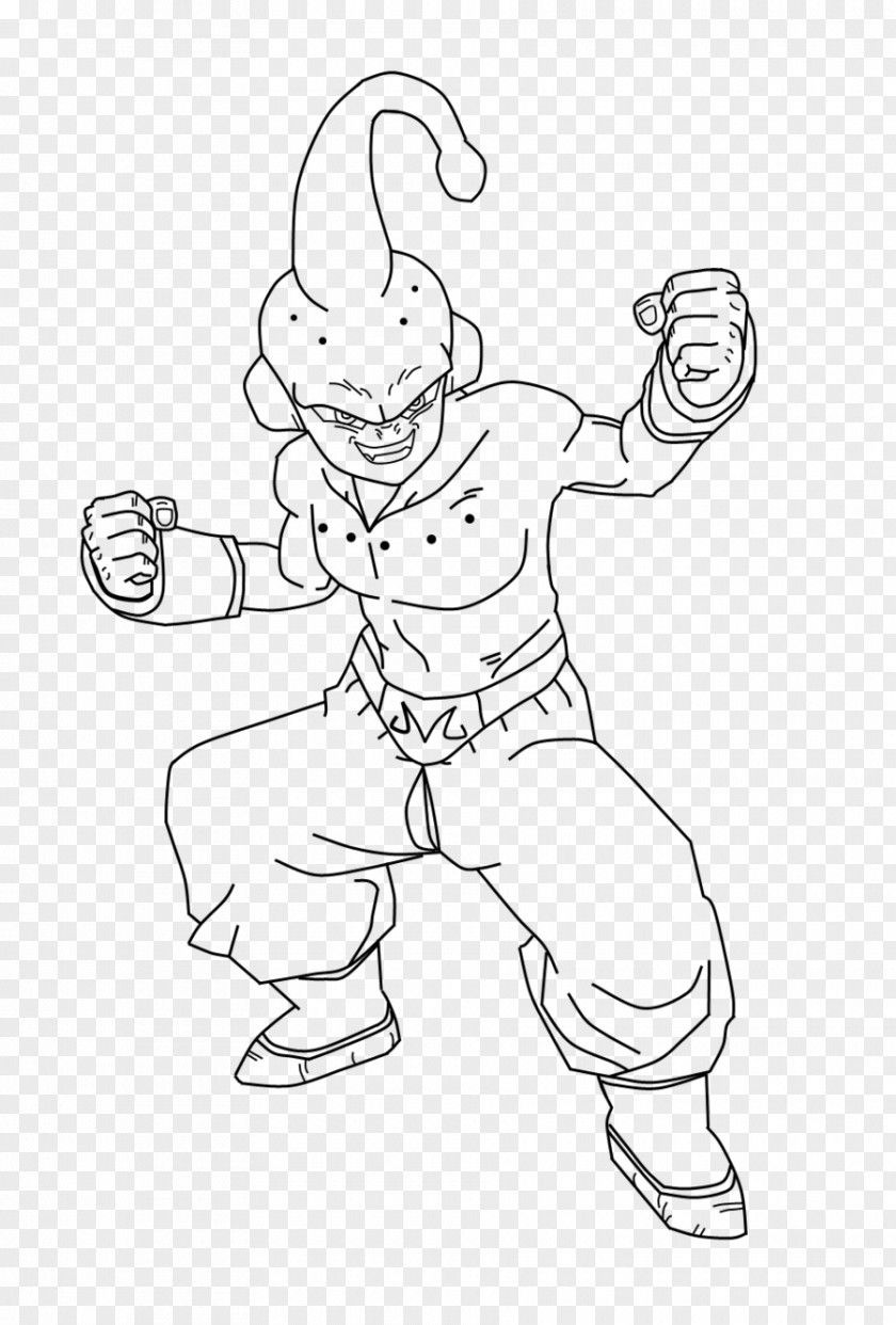 Goku Majin Buu Line Art Goten Trunks Gohan PNG