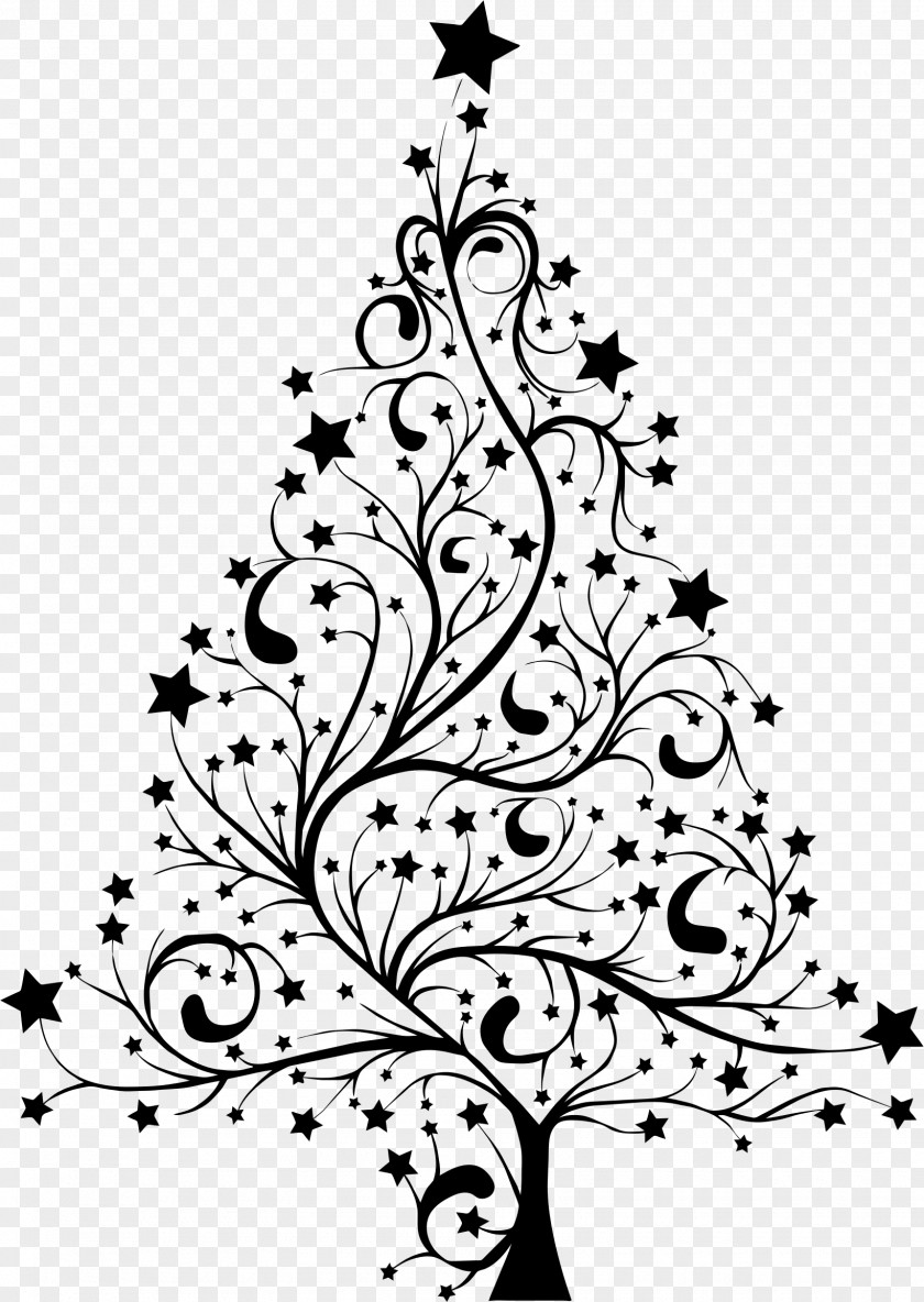 Interior Design Coloring Book Christmas Tree Line Drawing PNG