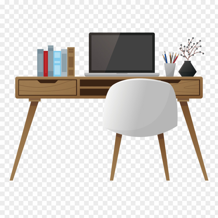 Simple Style Work Desk Table Office Interior Design Services PNG