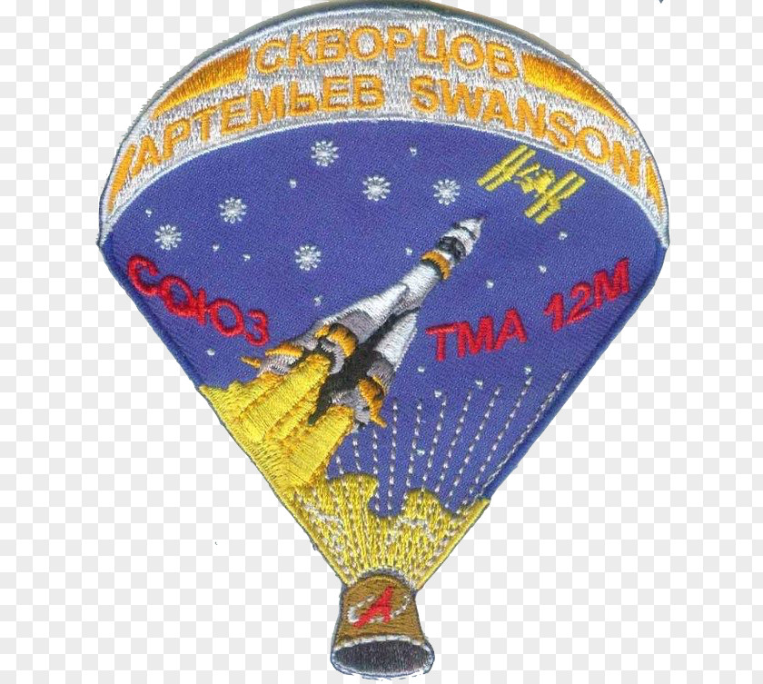 Soyuz Capsule Model Embroidered Patch TMA-12M Football Italy Soyuz-TMA PNG