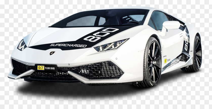 White Lamborghini Huracan O CT800 Supercharged Car 2016 Geneva Motor Show Tuning PNG