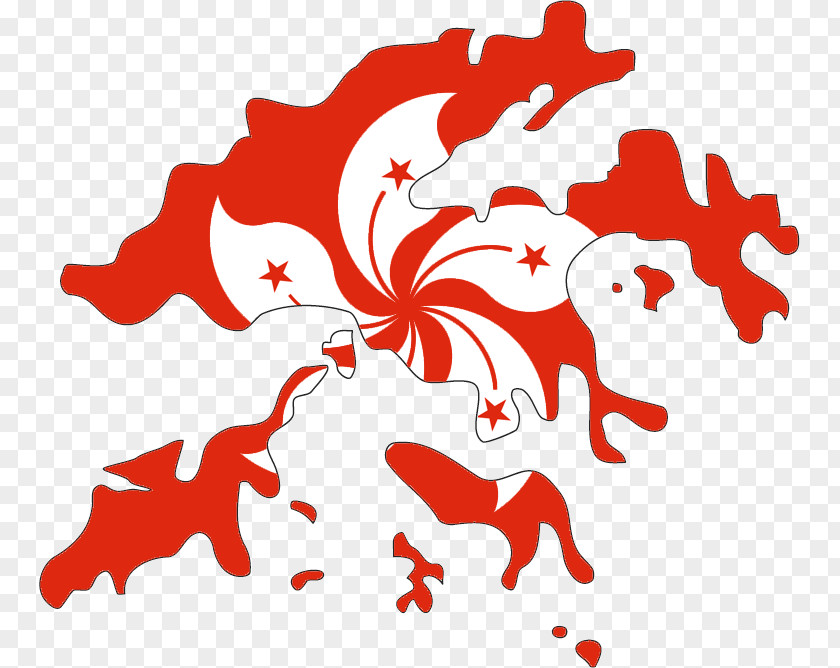 China Flag Of Hong Kong Map Stock Photography PNG