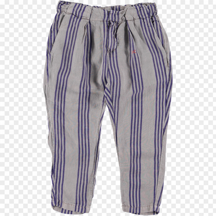 Gray Stripes Waist Shorts Pants PNG