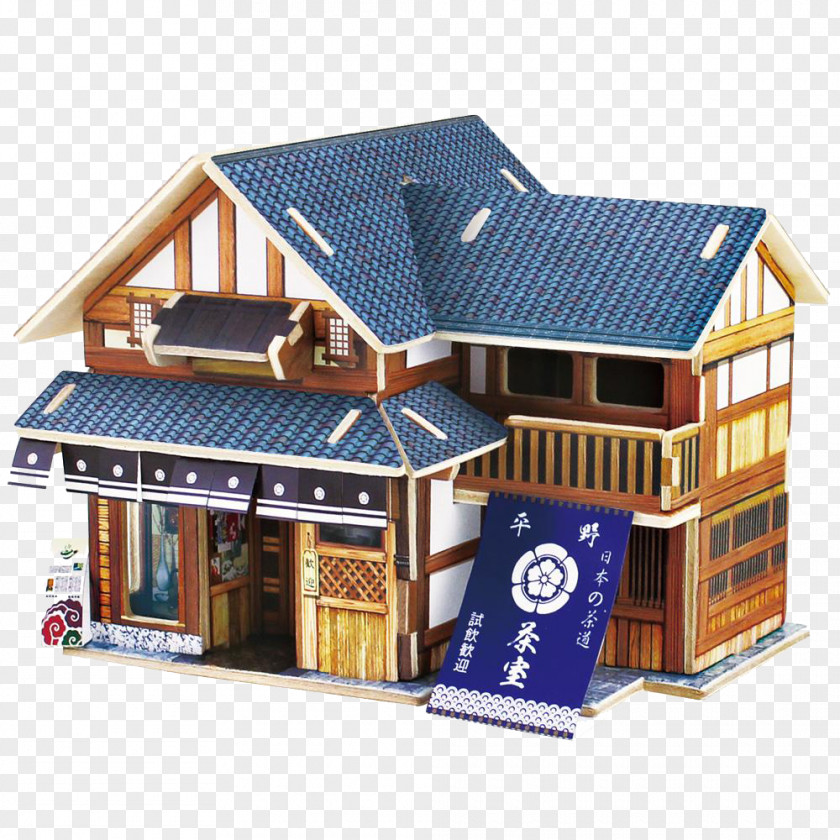 Hirano Tea Room Japanese Architecture Japan Jigsaw Puzzle Puzz 3D Wood Model Building PNG