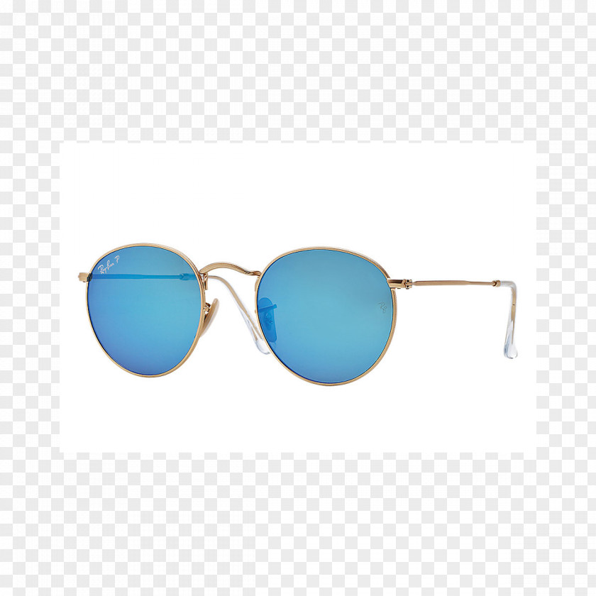 Sunglass Hut Ray-Ban Round Metal Aviator Sunglasses Mirrored PNG