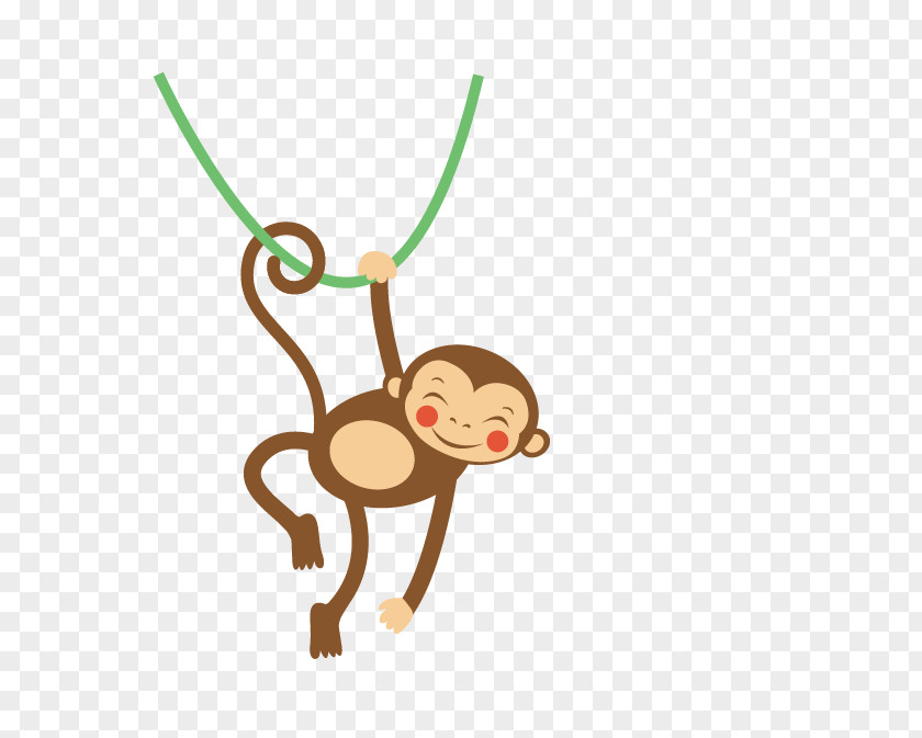 Monkey Cuteness Illustration PNG