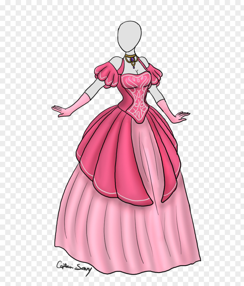 Ball Gown Design Dress Cartoon Shoulder Illustration PNG