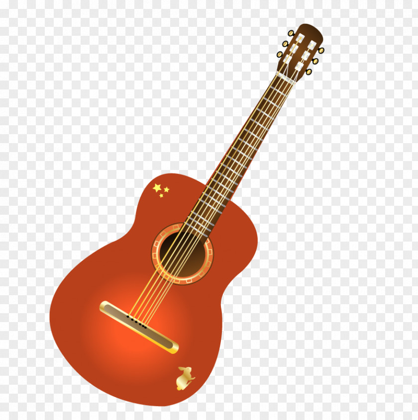 Orange Guitar Musical Instrument Acoustic Violin PNG