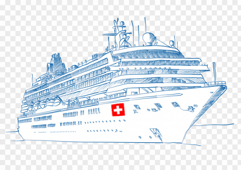 Cruise Ship Drawing Ocean Liner Sketch PNG