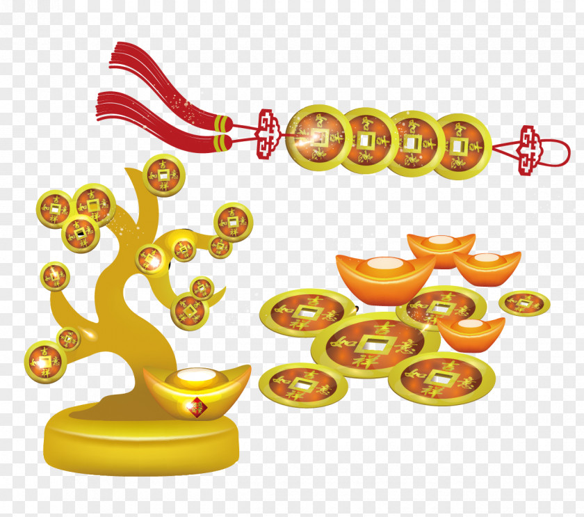 Gold Bullions Coins Money Tree Coin Bar PNG