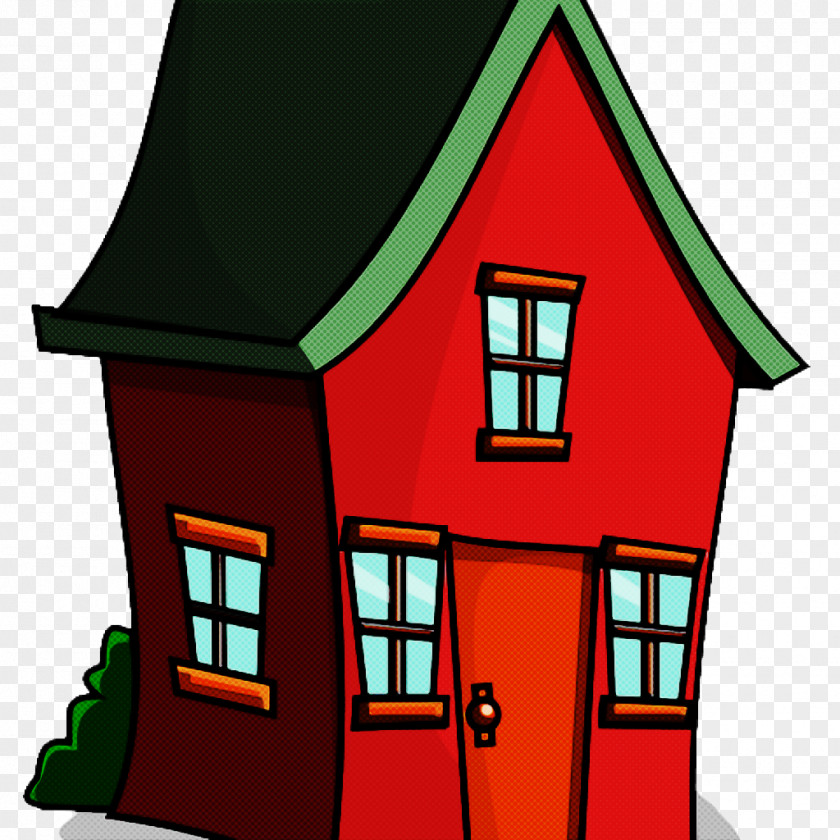 Cottage Facade House Home Property Roof Cartoon PNG