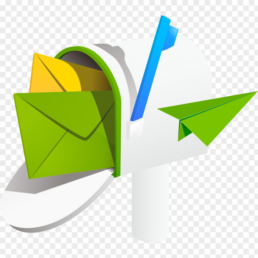 White Mailbox Model Material Green Post Box Letter PNG