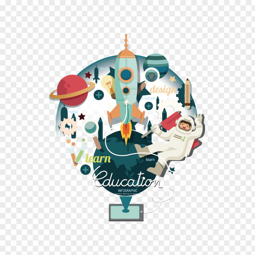 Creative Space Pattern Astronaut Outer PNG
