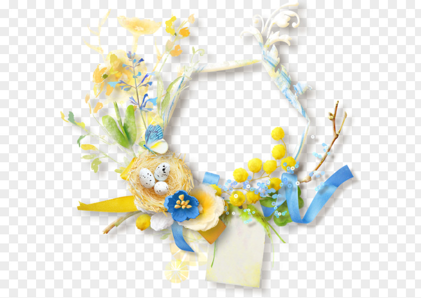 Easter Floral Design Picture Frames Clip Art PNG
