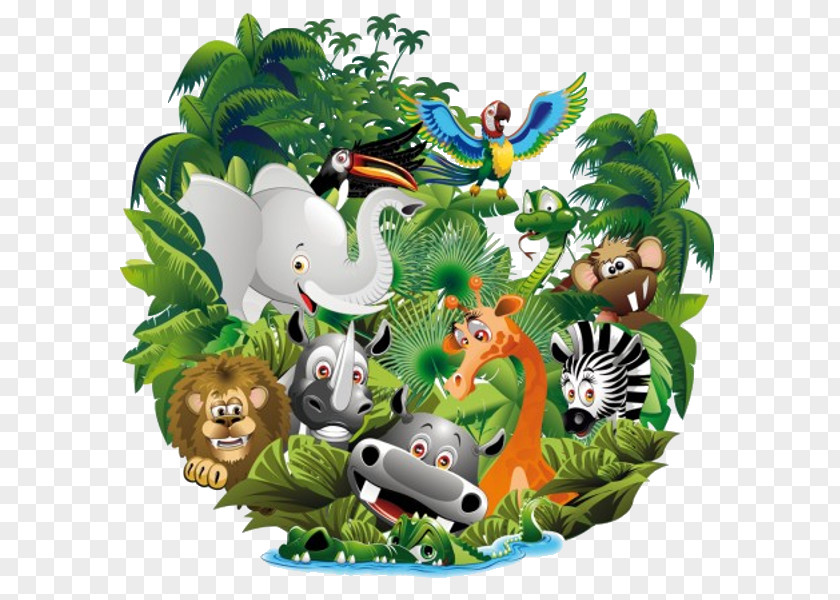 Jungle Cartoon Animal PNG
