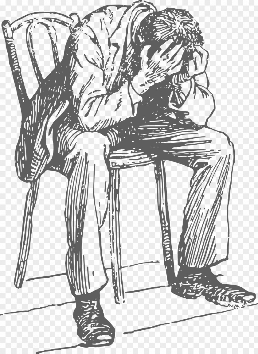 Man Sitting Poetry Out Of The Dust Sadness Clip Art PNG