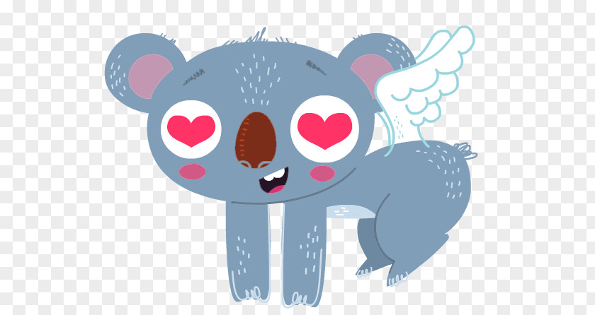 Hand Drawn Heart-shaped Eyes Koala Koalas/Koalas Bear Baby Drawing PNG