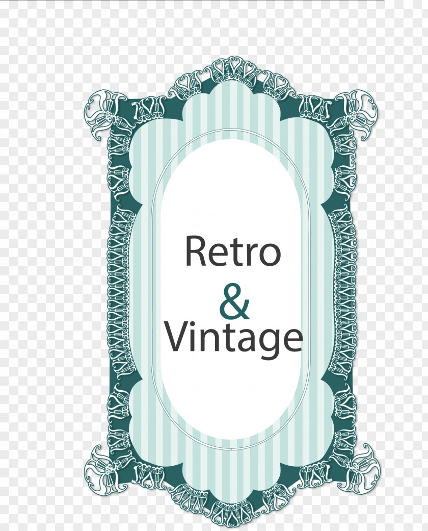 Hand-painted Vintage Vertical Frame Rounded Shape Picture Download PNG