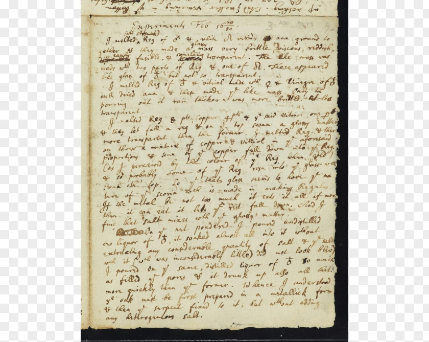 Isaac Newton Handwriting Letter PNG