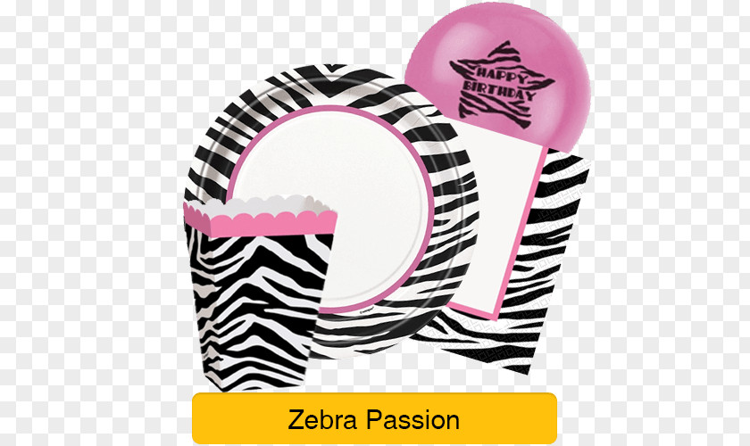 Passionate Party Birthday Paper Zebra Animal Print PNG