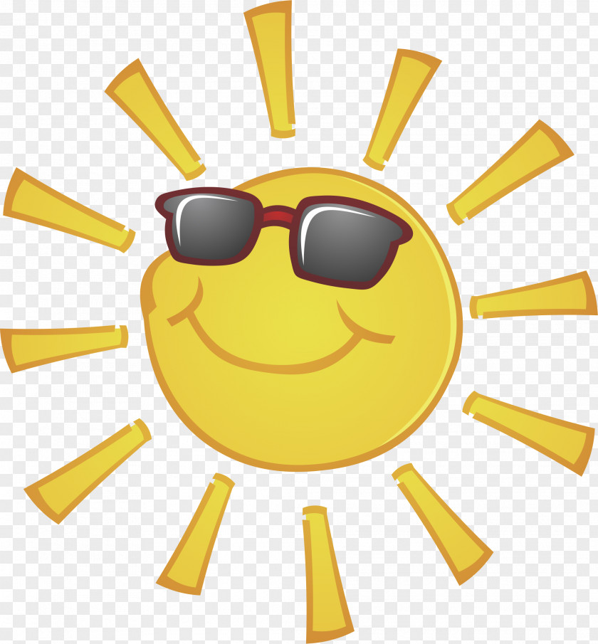 Sun With Sunglasses PNG