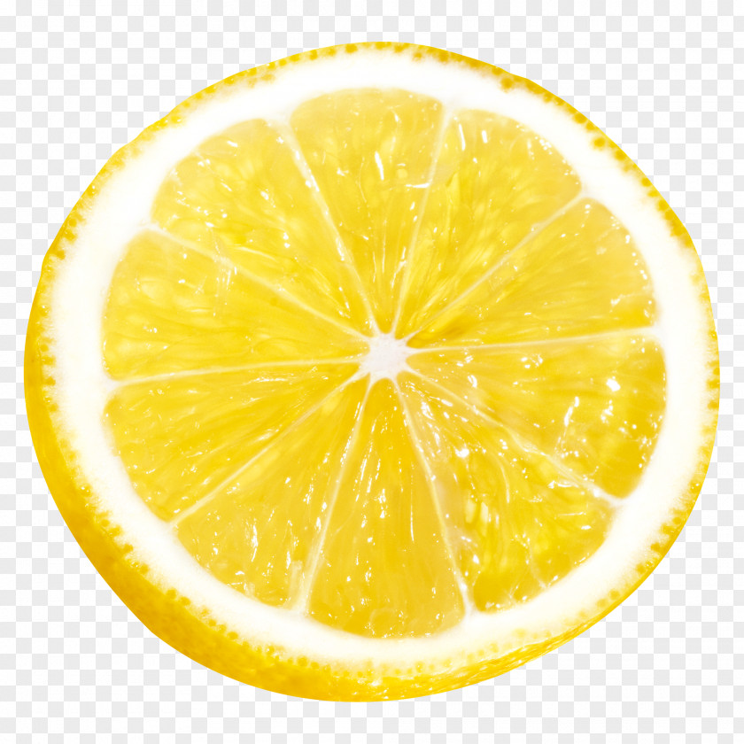 Yellow Lemon Slices Juice PNG