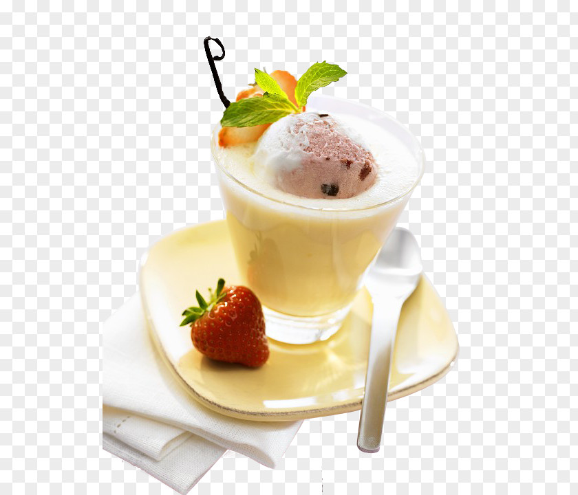 A Vanilla Milkshake Strawberry Ice Cream PNG