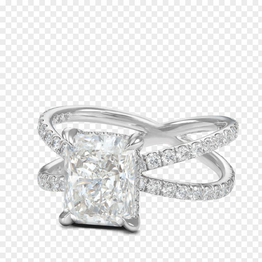 Criss-cross Diamond Engagement Ring Steven Kirsch Inc Solitaire PNG