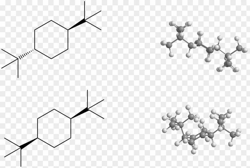 Cyclohexane Conformation Conformational Isomerism Butyl Group Chemistry PNG