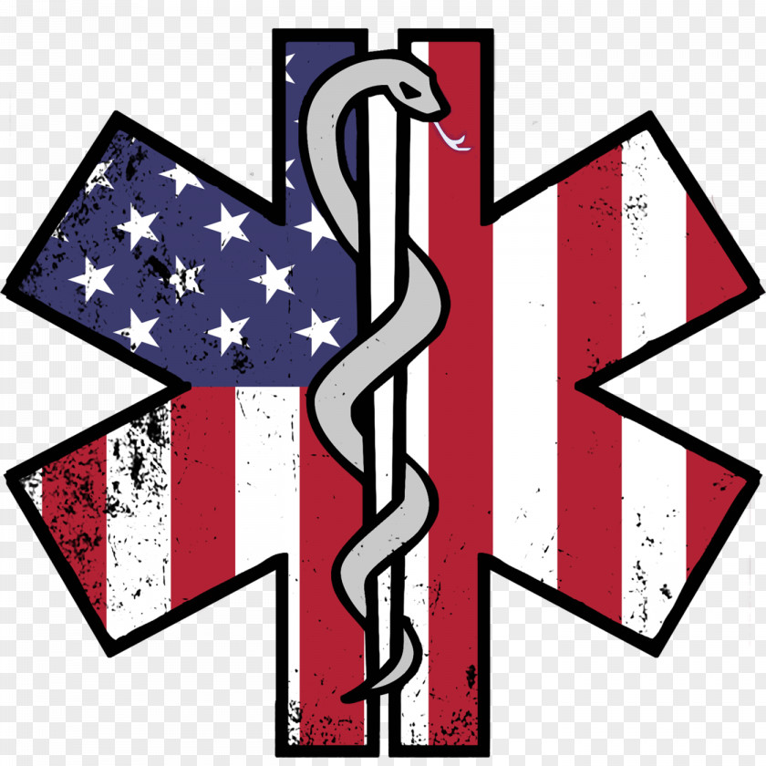 Flag Of The United States Star Life Firefighter Decal PNG