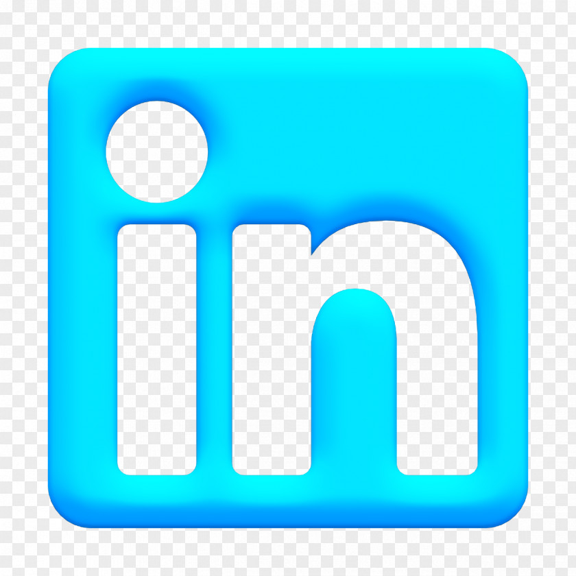 Rectangle Turquoise Linkedin Icon Social Media Logos PNG