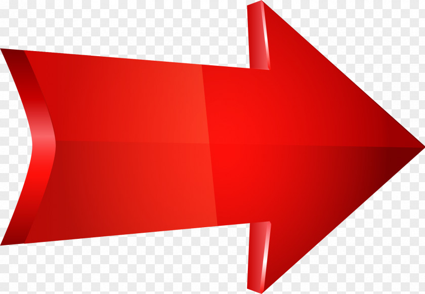 Vector Painted Red Arrow Euclidean PNG