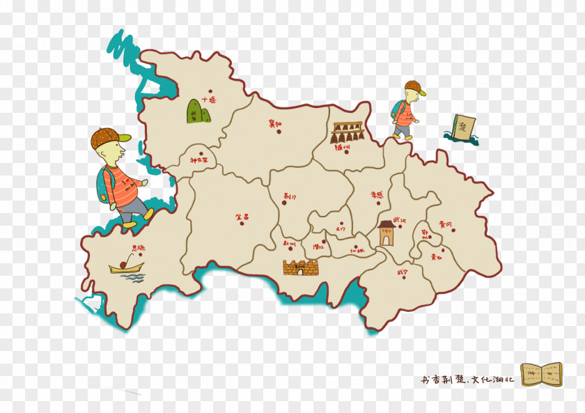 Cartoon Map Drawing Animation PNG