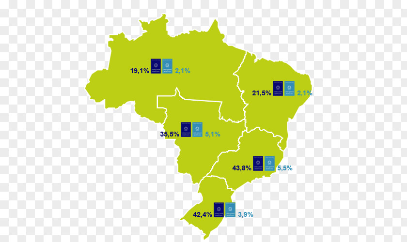 Map Federative Unit Of Brazil PNG