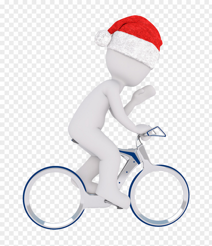 Biker Christmas Hats Villain Santa Claus Stock Photography Three-dimensional Space Bicycle Illustration PNG