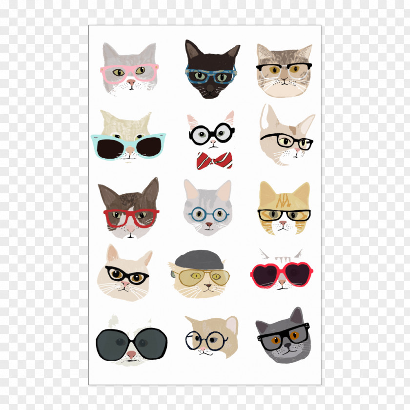 Cat Dog Glasses PNG