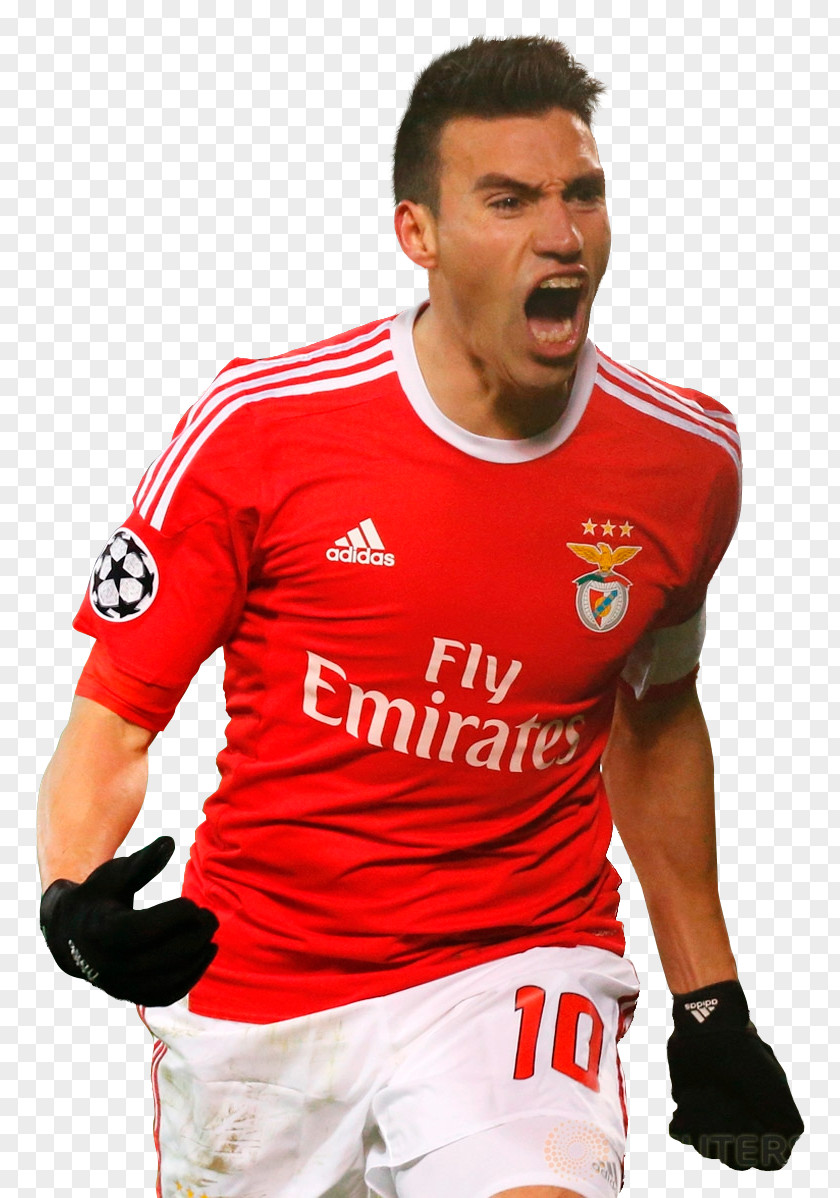 Football Nicolás Gaitán S.L. Benfica Rendering Jersey Player PNG