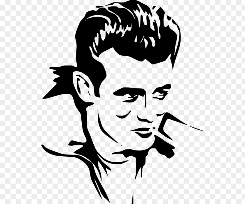 James Dean Silhouette Drawing Visual Arts Line Art PNG