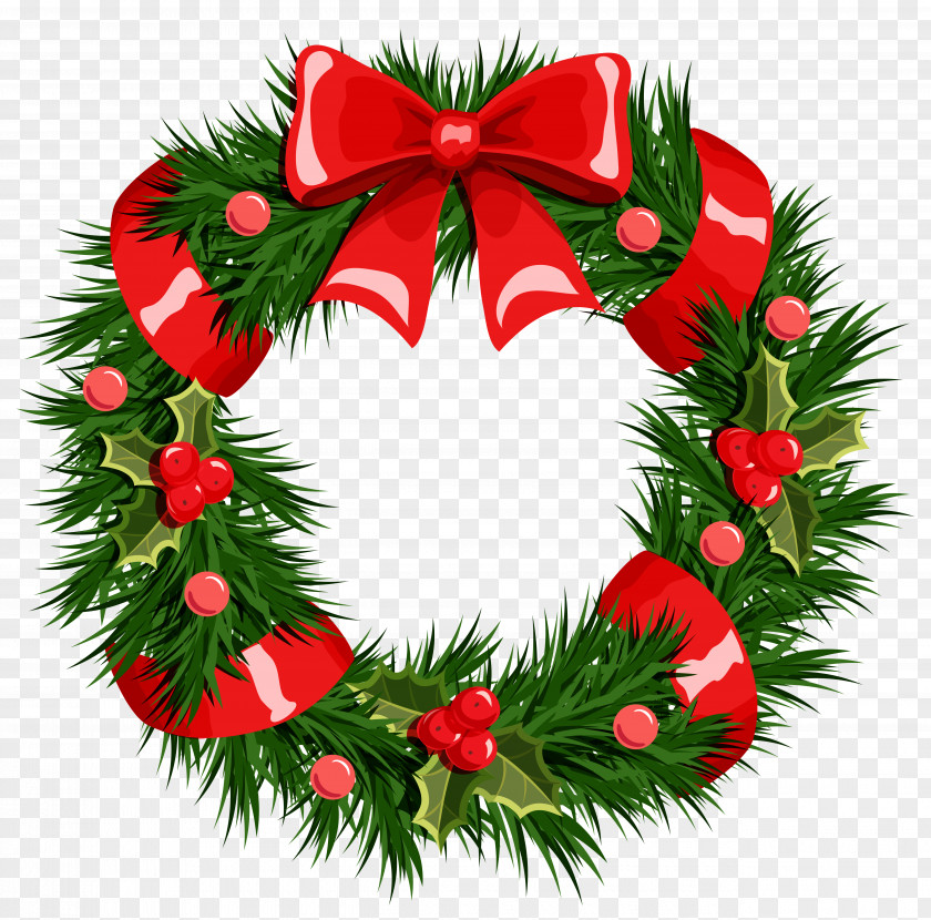 Transparent Christmas Wreath Clipart Garland Clip Art PNG