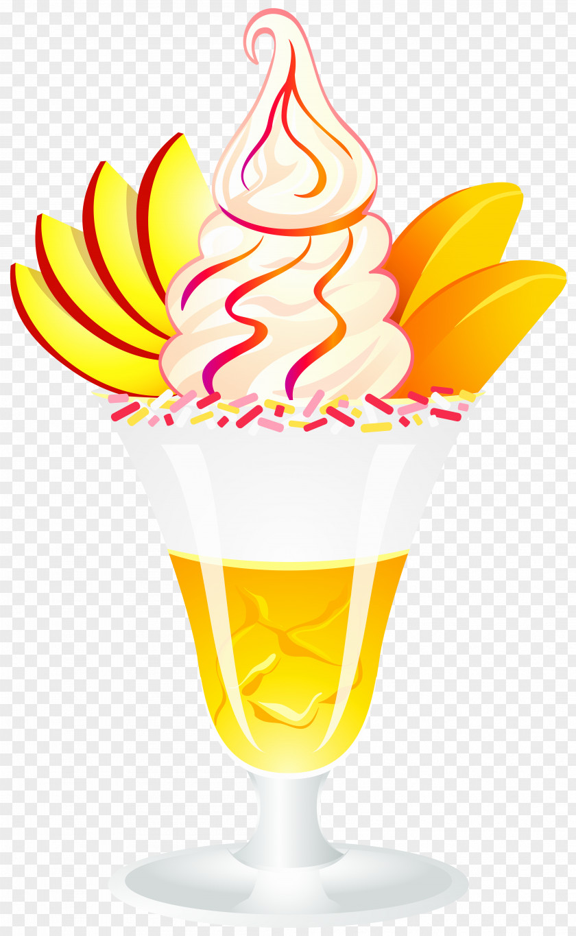 Ice Cream Cone Sundae Peaches And Dessert Clip Art PNG