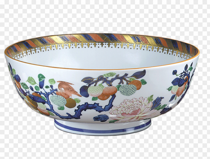 Punch Bowl Mottahedeh & Company Porcelain Ceramic Tableware PNG