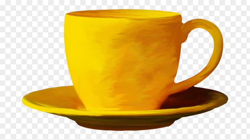 Yellow Cup Coffee Tea PNG