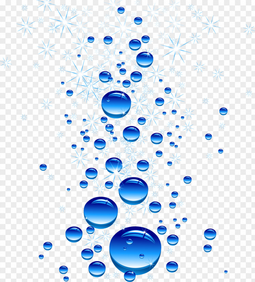 Beautiful Blue Water Drops Drop PNG