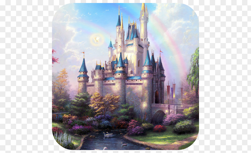 Fairy Tale Background Cinderella Castle Disneyland Paris PNG