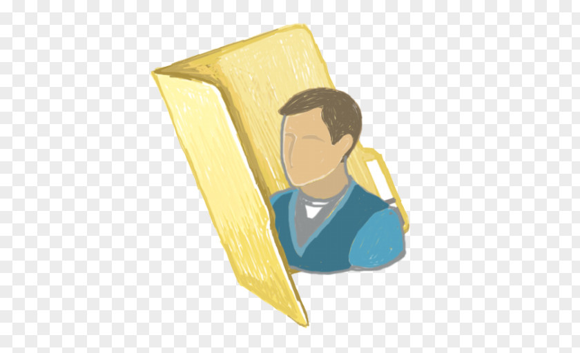 Folder User Angle Joint Yellow Illustration PNG