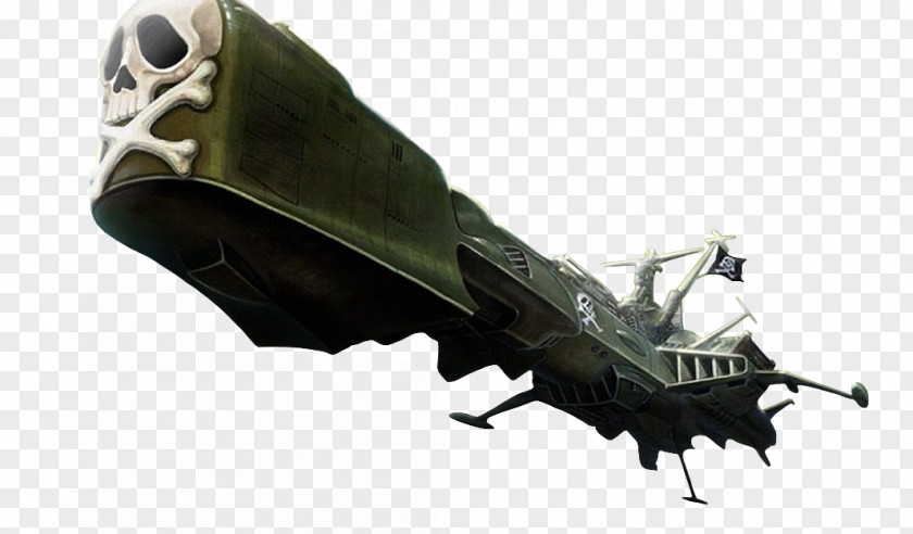 Spaceship Phantom F. Harlock II Arcadia Space Pirate Captain Death Shadow Queen Emeraldas PNG