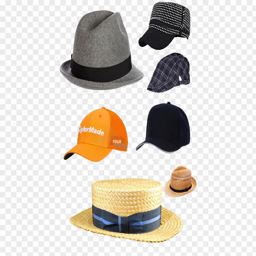 7 Different Styles Of Fashion Hats Straw Hat Fedora Cap PNG