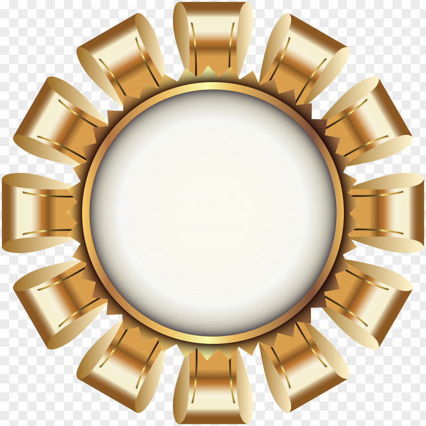 Deco Seal White Gold Transparent Clip Art Image Brass Circle PNG