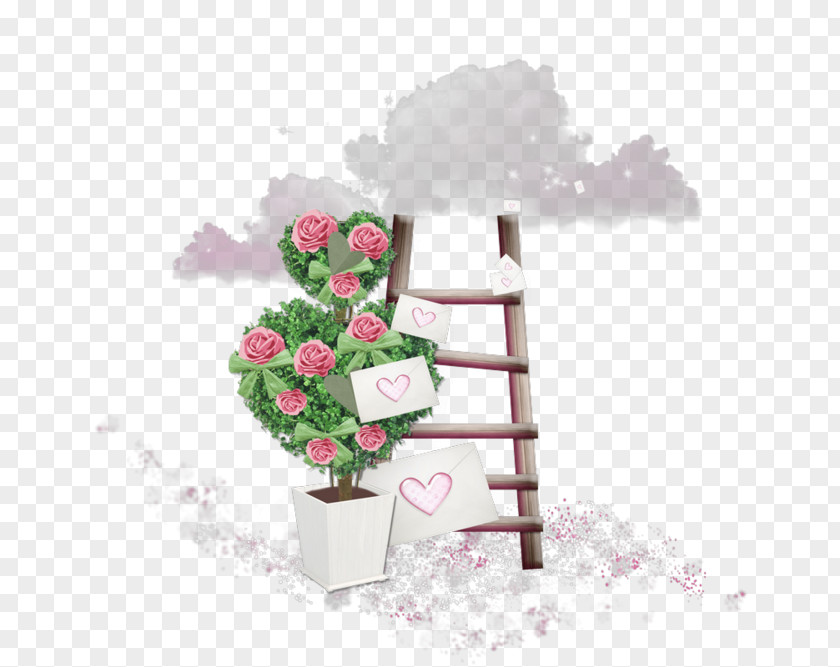Flowers Ladder Clip Art PNG